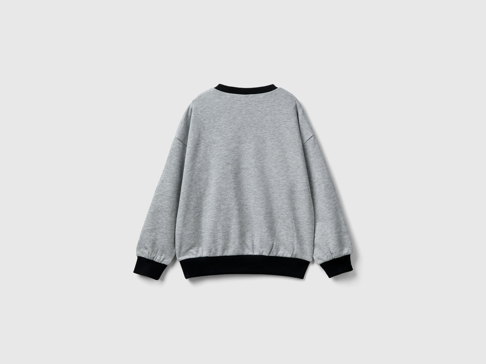 Felpa color block con stampa da bambina nero 2 | Benetton Outlet