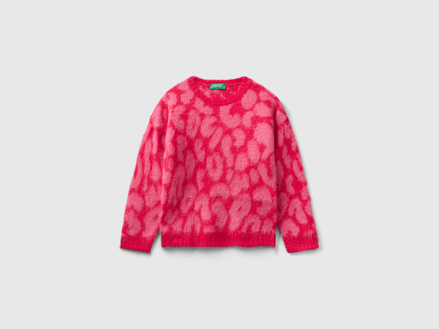 Maglia animalier in misto lana da bimba multi-color | Benetton Outlet