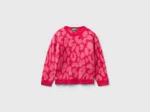 Maglia animalier in misto lana