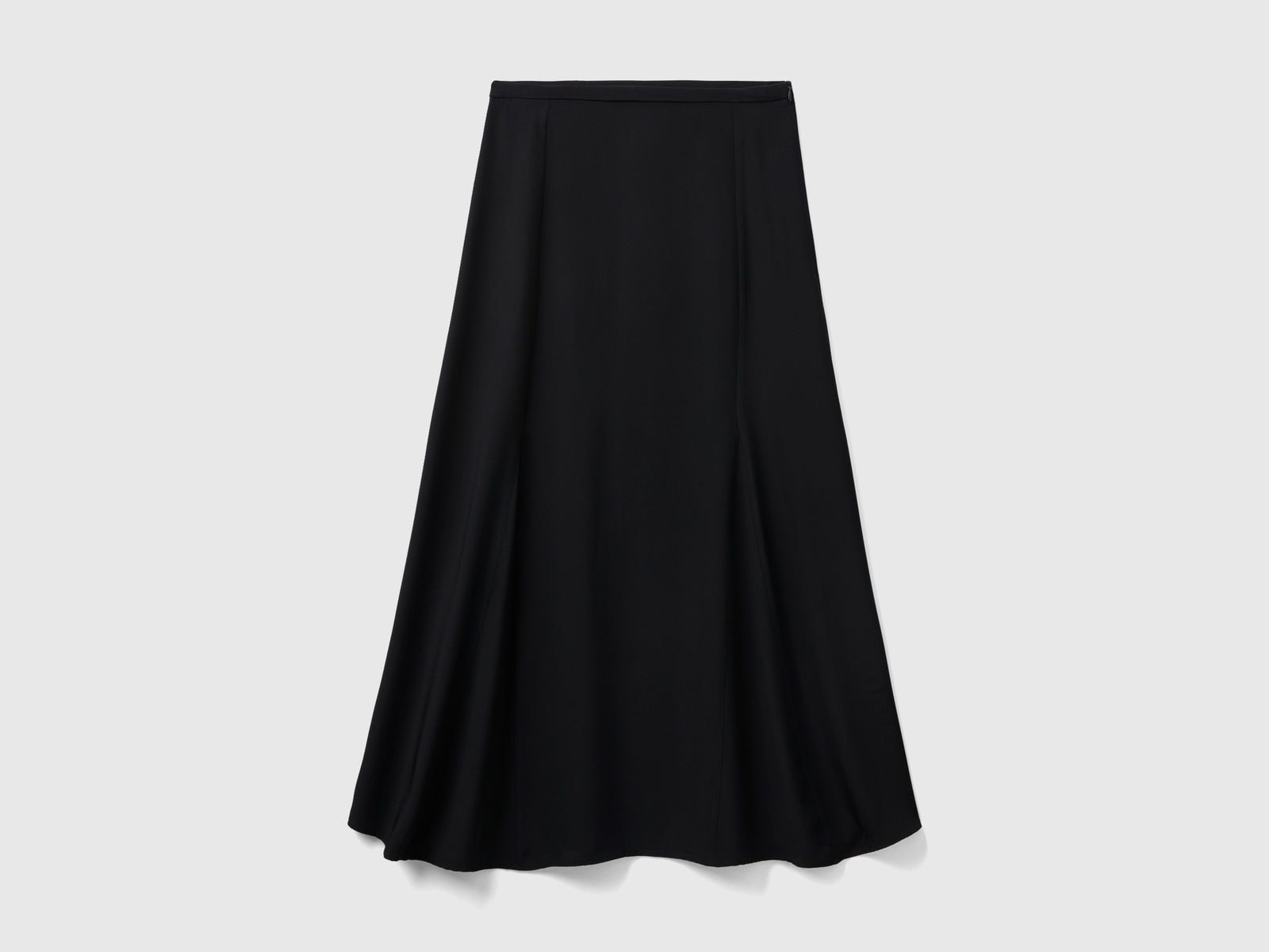 Gonna in satin da donna nero | Benetton Outlet