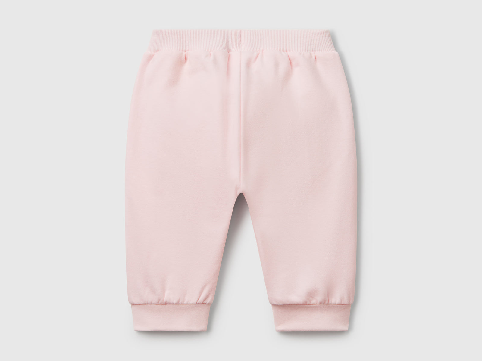 Pantaloni in felpa da neonato rosa 2 | Benetton Outlet