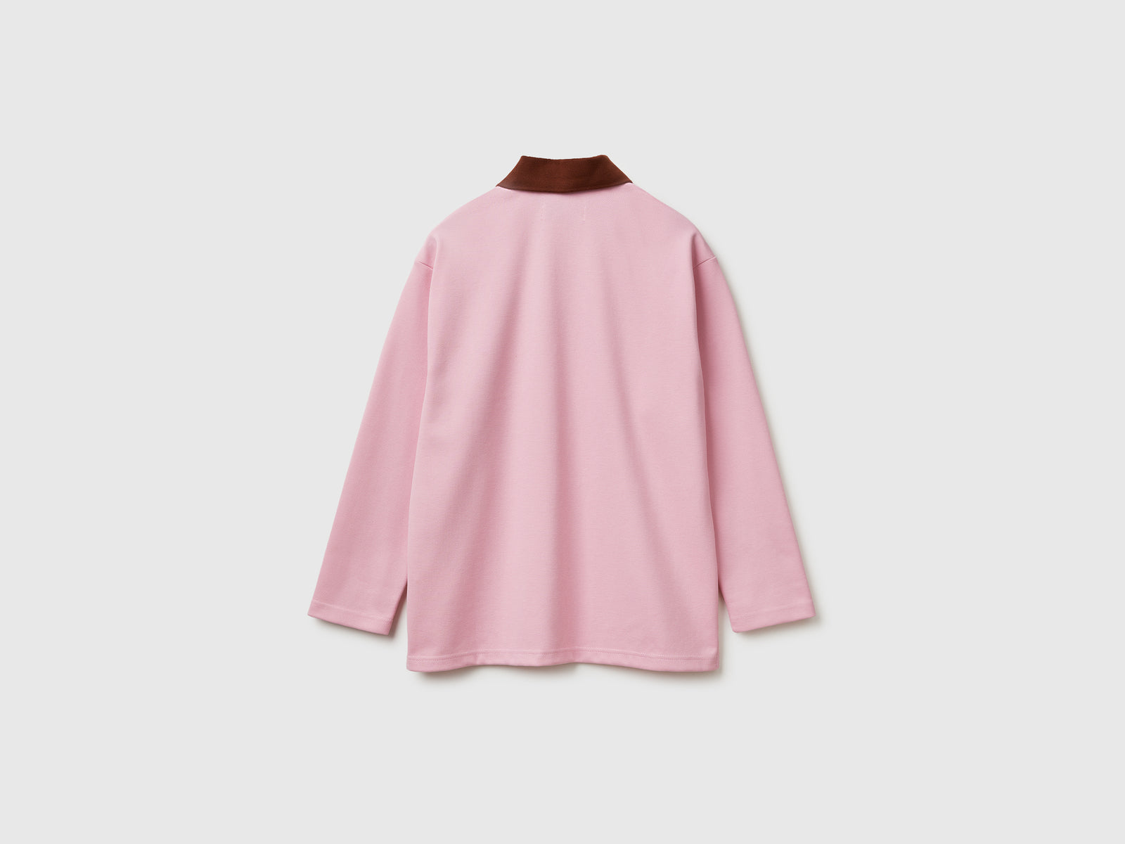 Polo Rugby in cotone da donna rosa 2 | Benetton Outlet