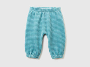 Pantaloni in ciniglia con ricamo
