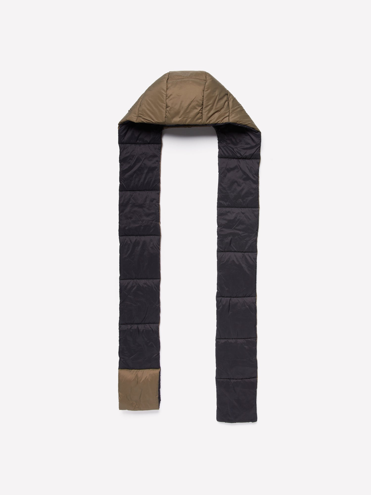 Sciarpa imbottita con cappuccio da donna verde militare | Sisley Outlet
