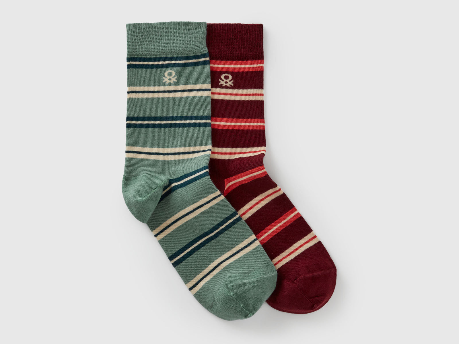 Due paia di calzini alti fantasia da uomo multi-color | Benetton Outlet