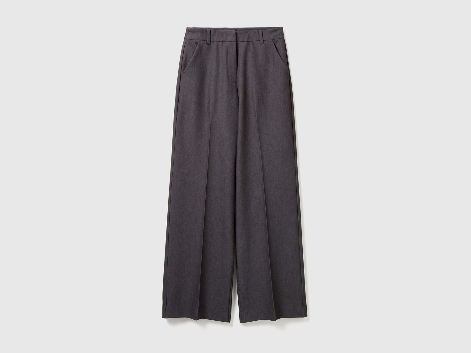 Pantaloni ampi fluidi da donna grigio scuro | Benetton Outlet
