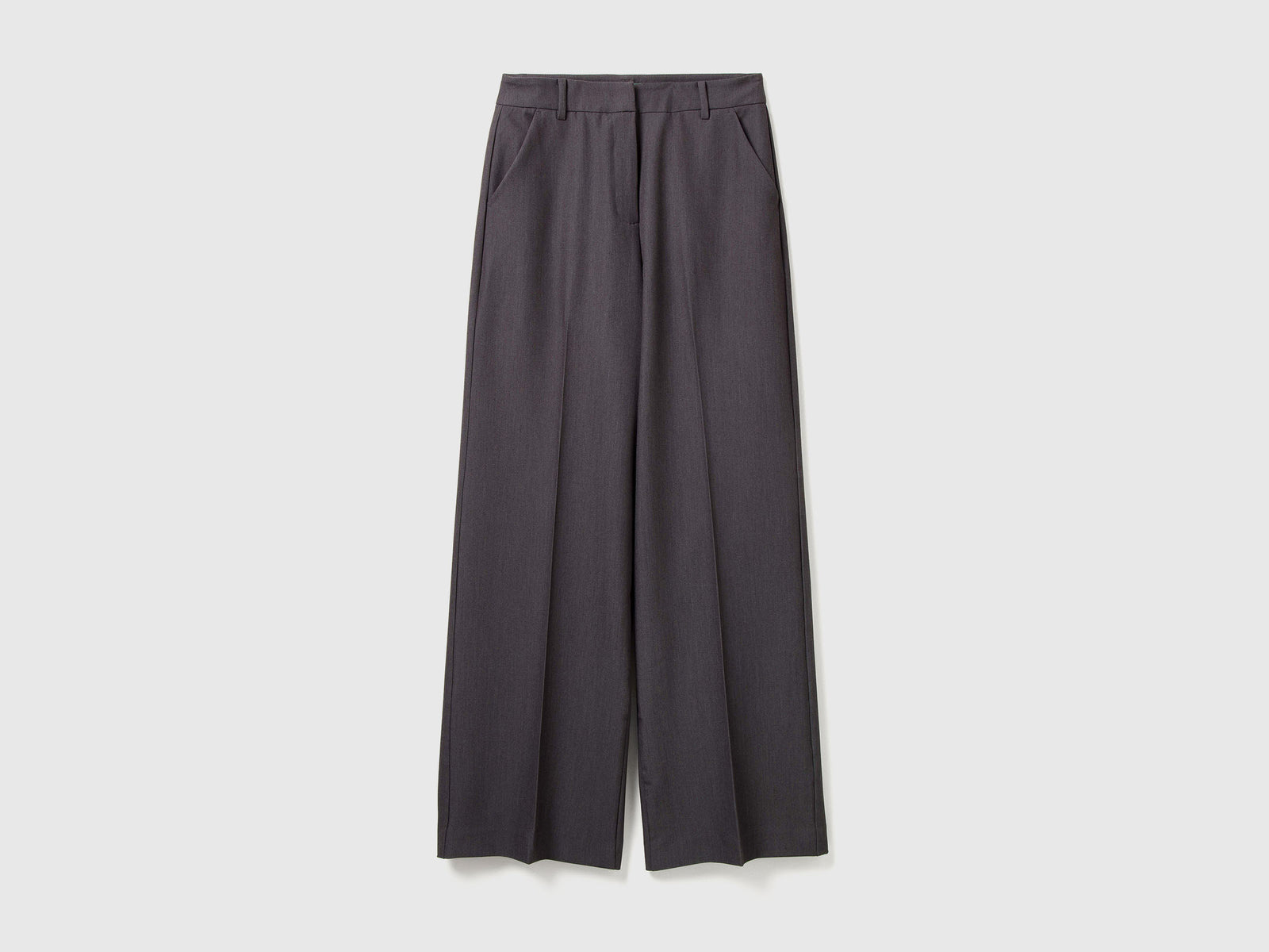 Pantaloni ampi fluidi da donna grigio scuro | Benetton Outlet