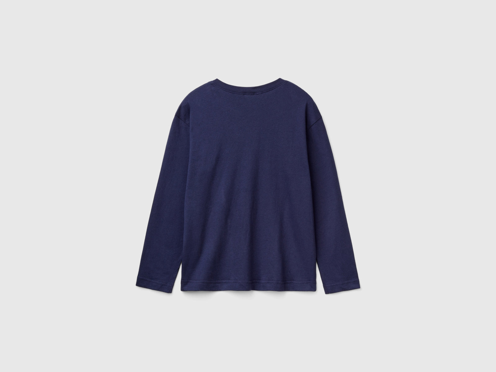 T-shirt con ricamo logo da bambino blu scuro 2 | Benetton Outlet