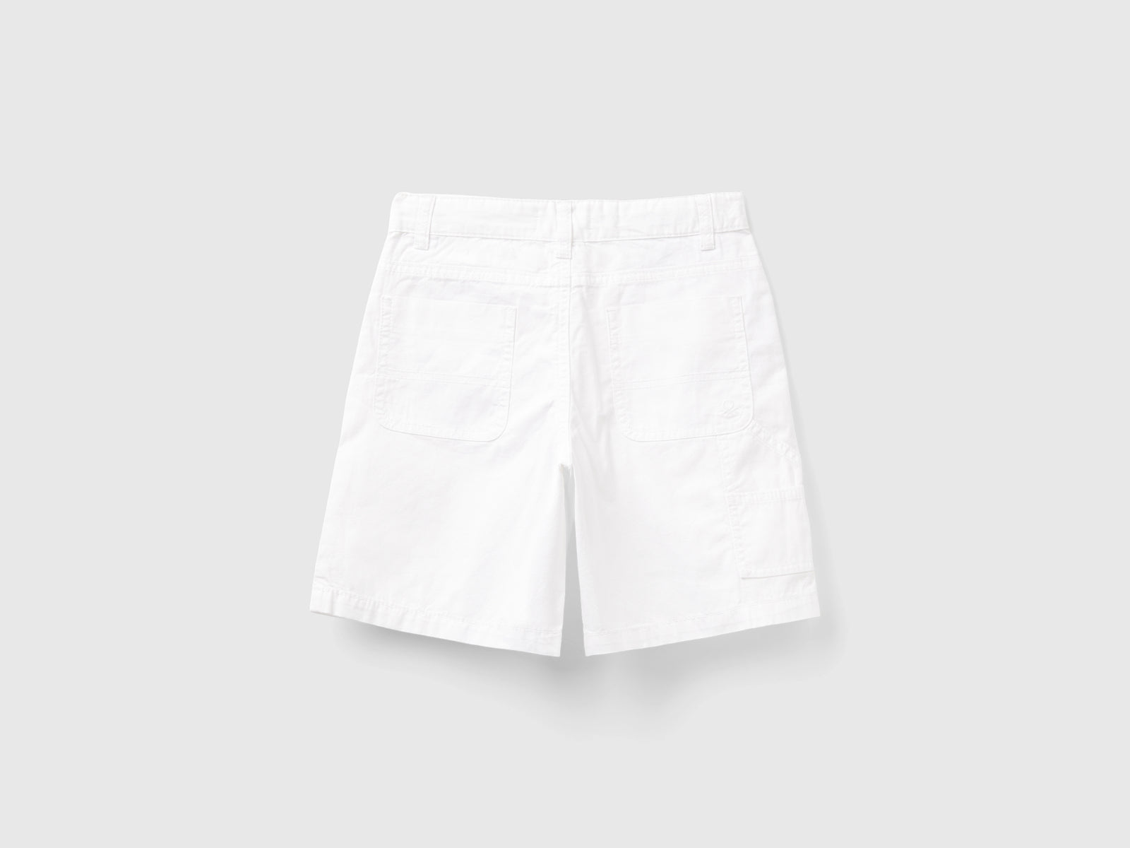 Bermuda in puro cotone da bambino bianco 2 | Benetton Outlet
