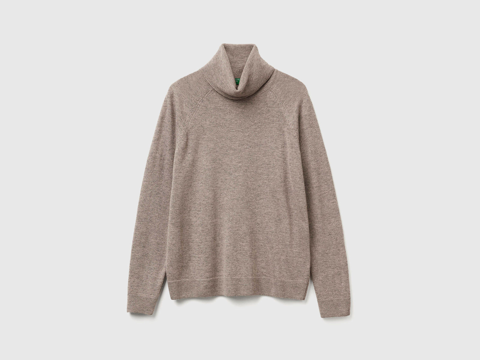 Maglione dolcevita in misto lana e cashmere da donna beige | Benetton Outlet