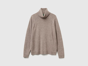 Maglione dolcevita in misto lana e cashmere