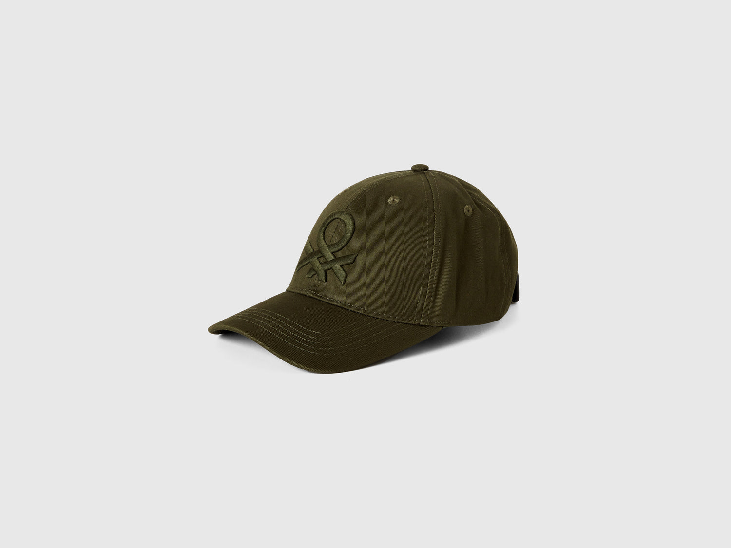 Cappello baseball con logo ricamato da uomo verde oliva | Benetton Outlet