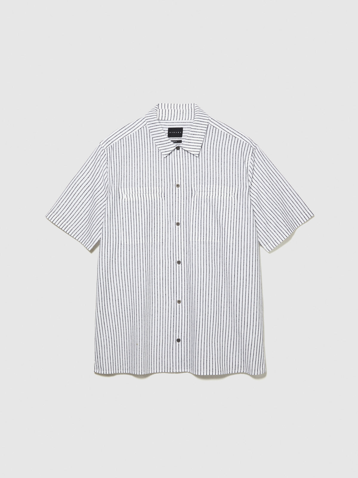 Camicia rigata a maniche corte