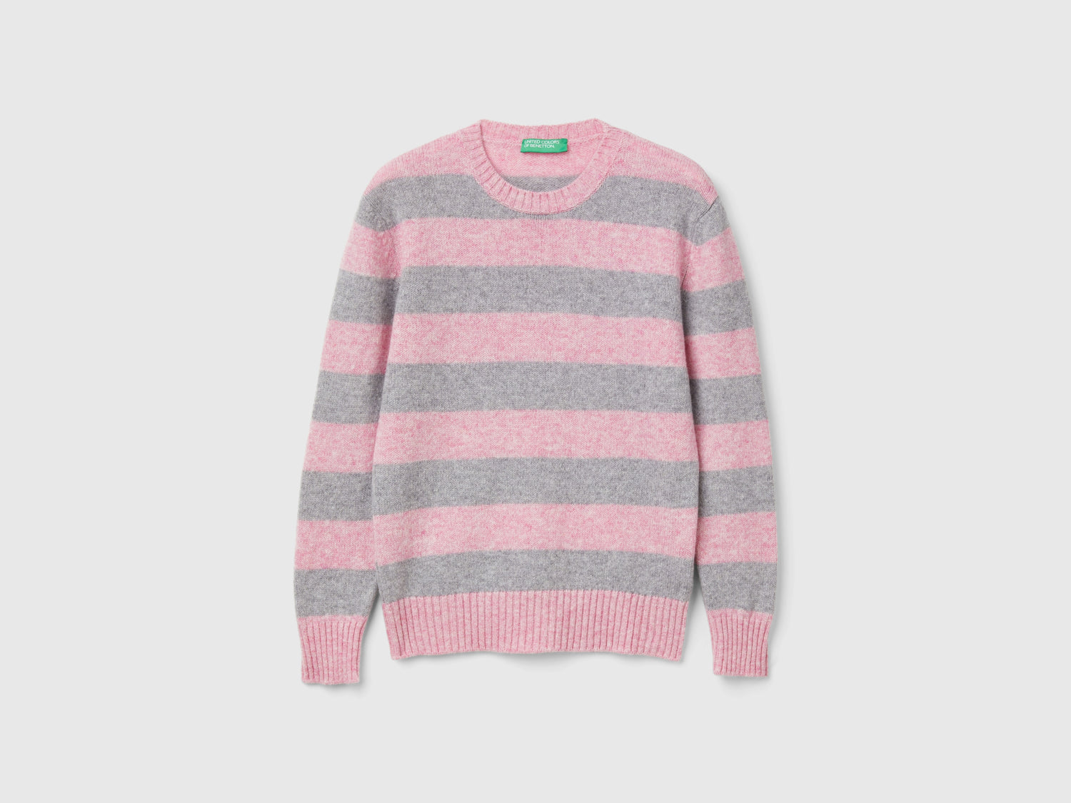 Maglia a righe in pura lana Shetland da donna multi-color | Benetton Outlet