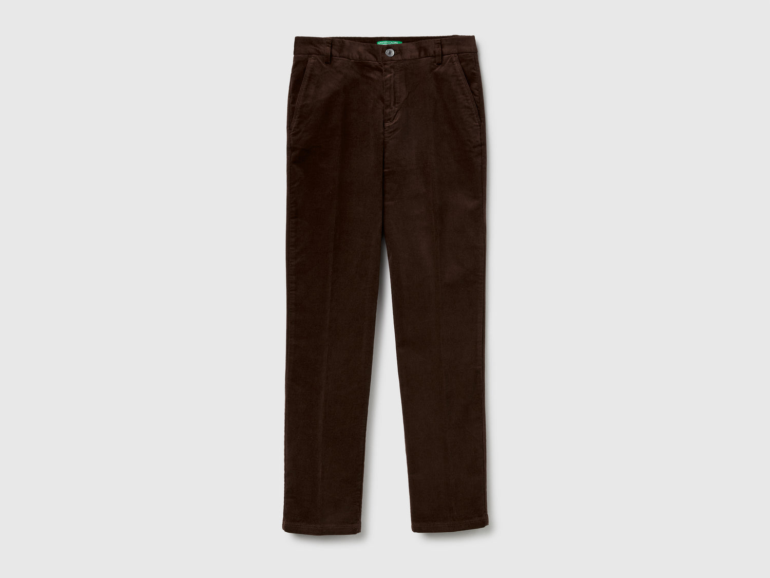 Chino in velluto elasticizzato da donna marrone | Benetton Outlet