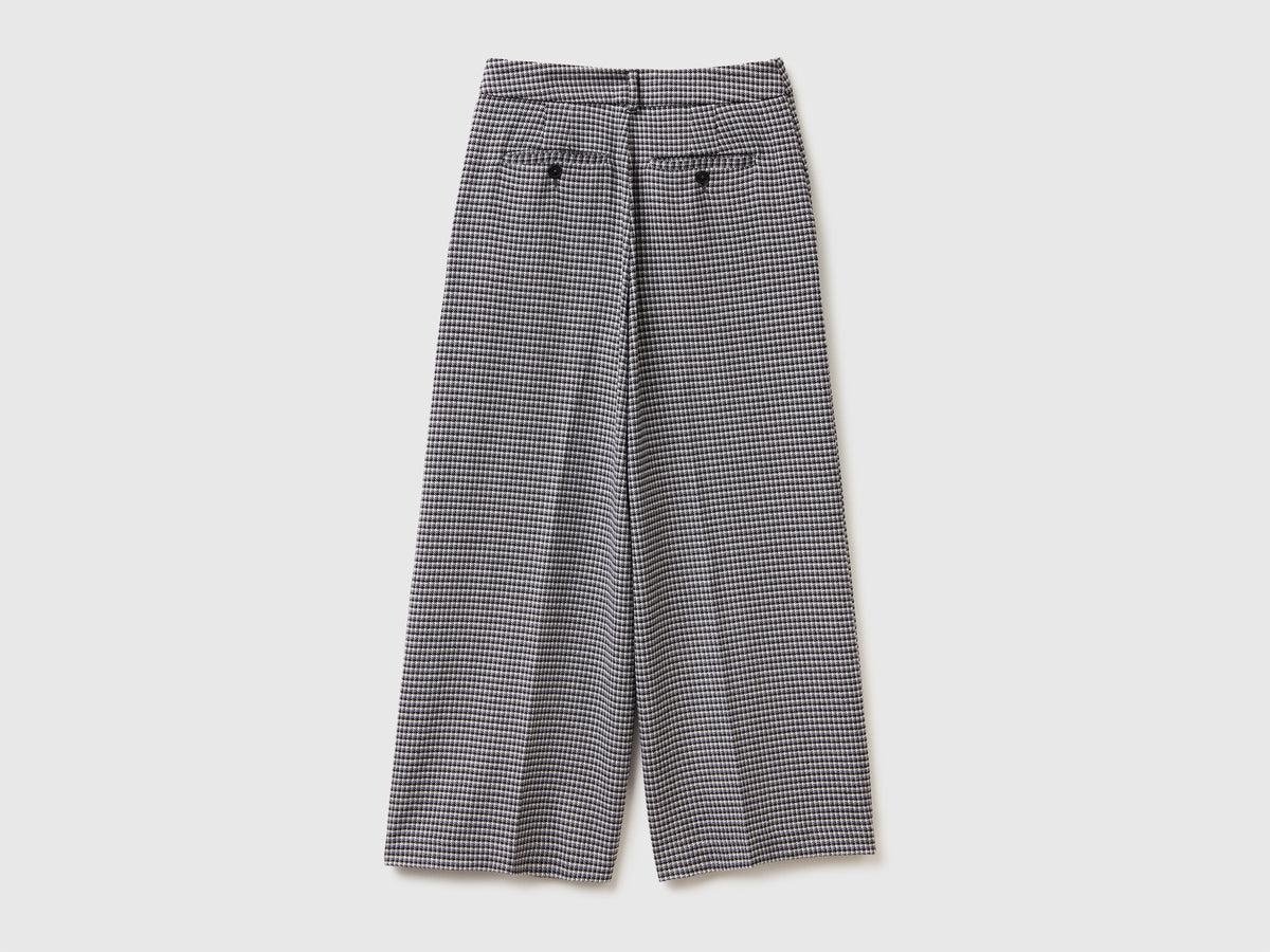 Pantaloni ampi pied de poule
