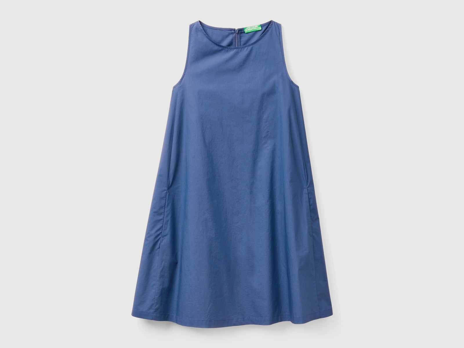 Abito smanicato a trapezio da donna avio | Benetton Outlet