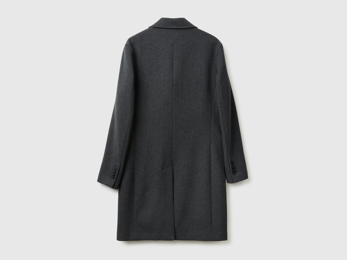 Cappotto foderato in misto lana