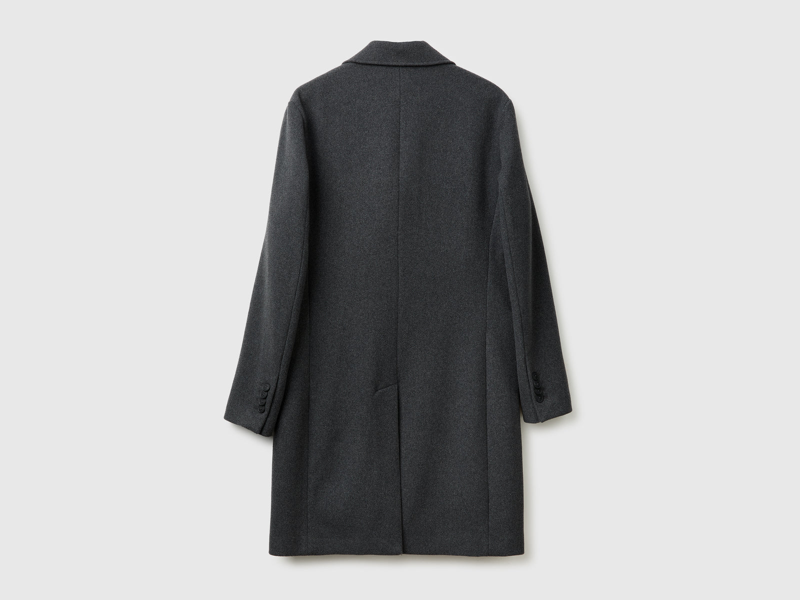 Cappotto foderato in misto lana da uomo grigio 2 | Benetton Outlet