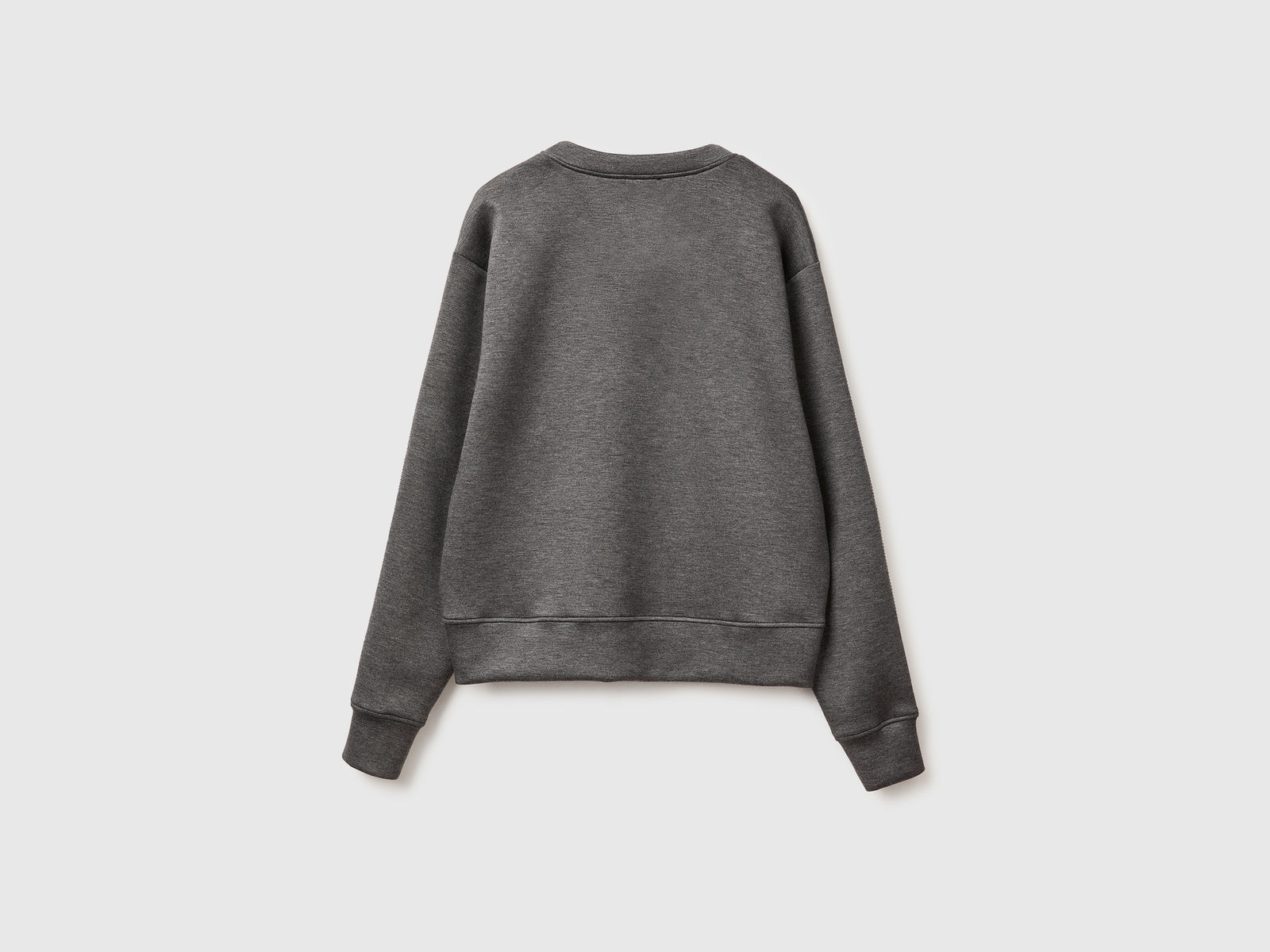 Felpa chiusa con bande da donna grigio 2 | Benetton Outlet