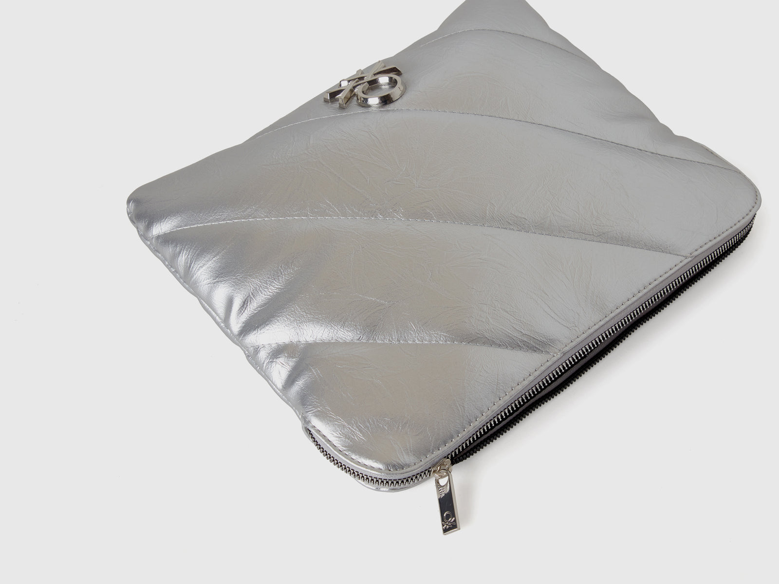 Custodia tablet in tessuto spalmato da donna argento 3 | Benetton Outlet