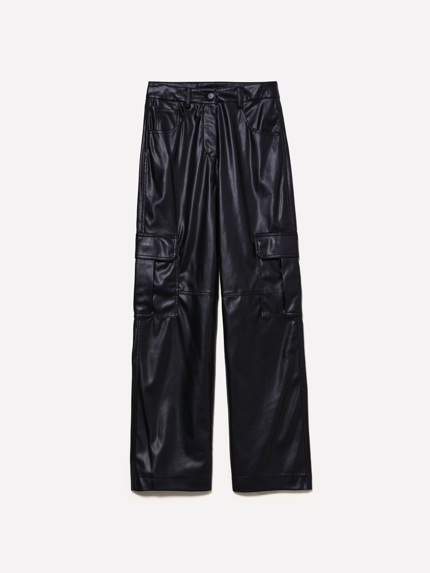 Pantaloni cargo straight fit da donna nero | Sisley Outlet