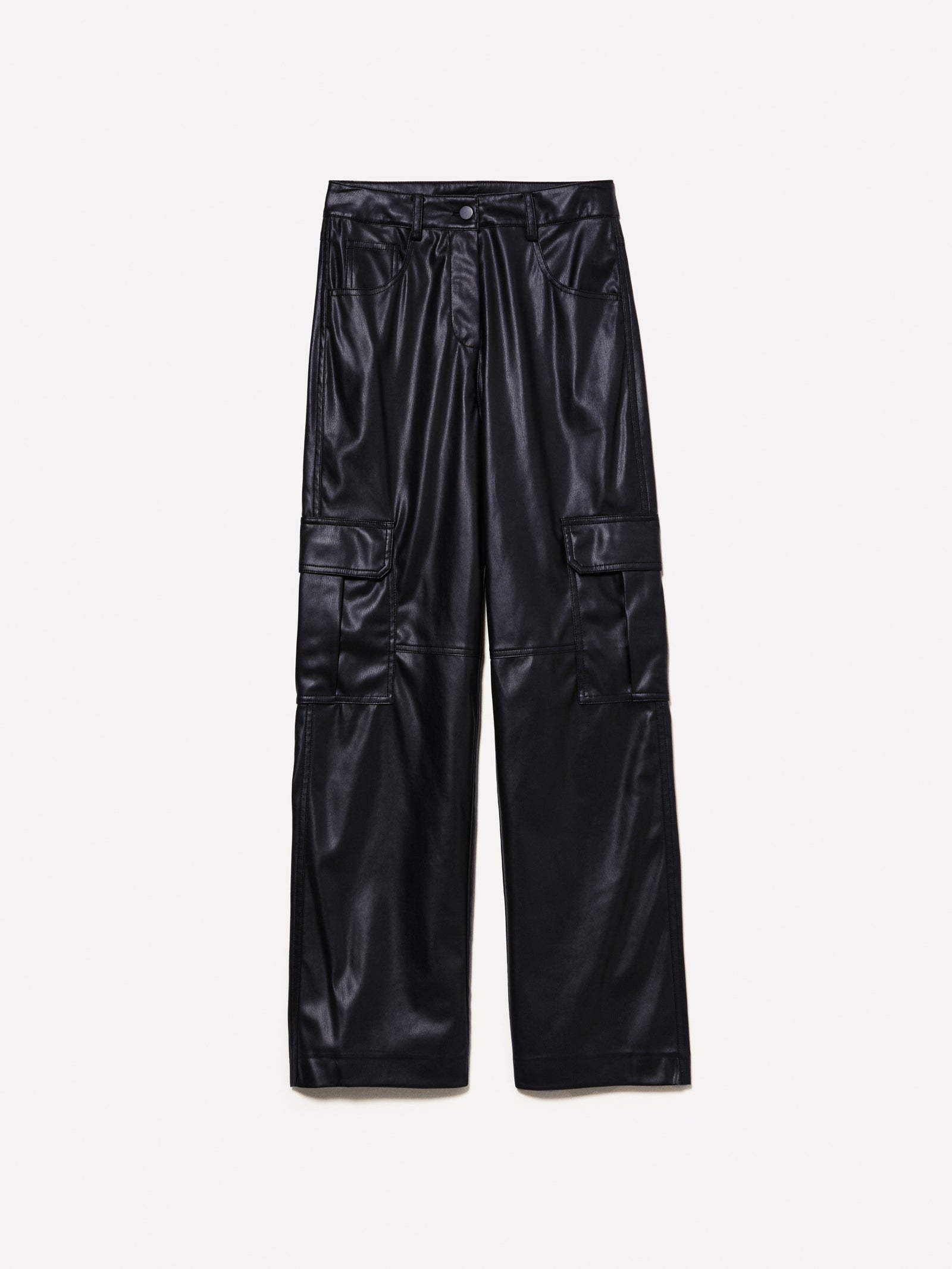 Straight fit cargo trousers da donna nero | Sisley Outlet