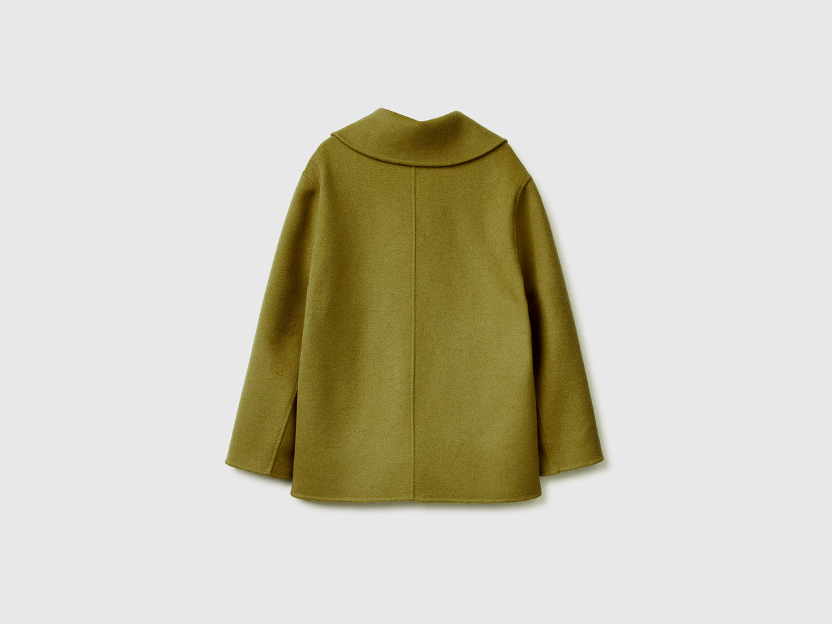 Cappotto doppiopetto in misto lana