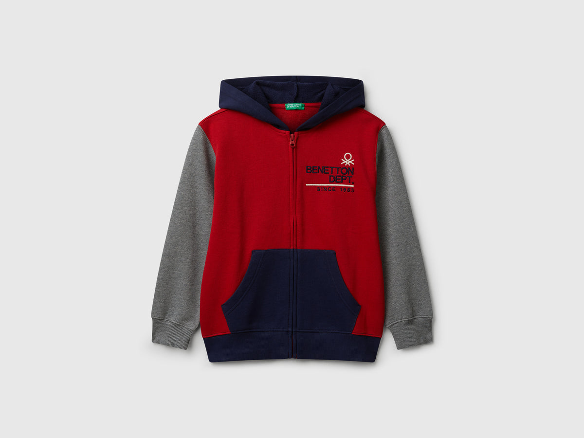 Felpa con zip e cappuccio