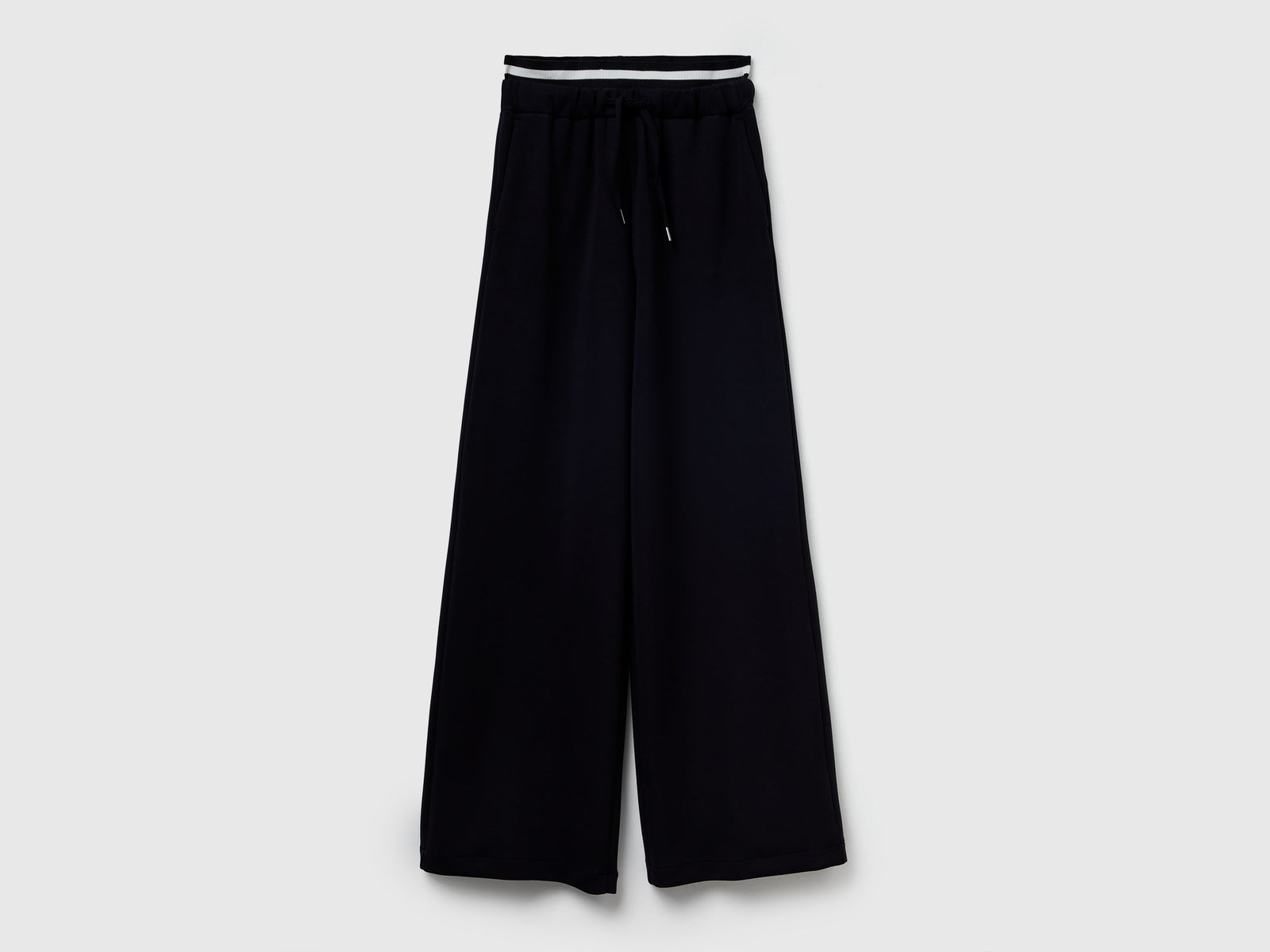 Pantaloni ampi in Modal stretch da donna nero | Benetton Outlet