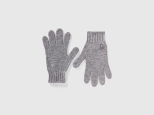 Guanti in misto lana stretch