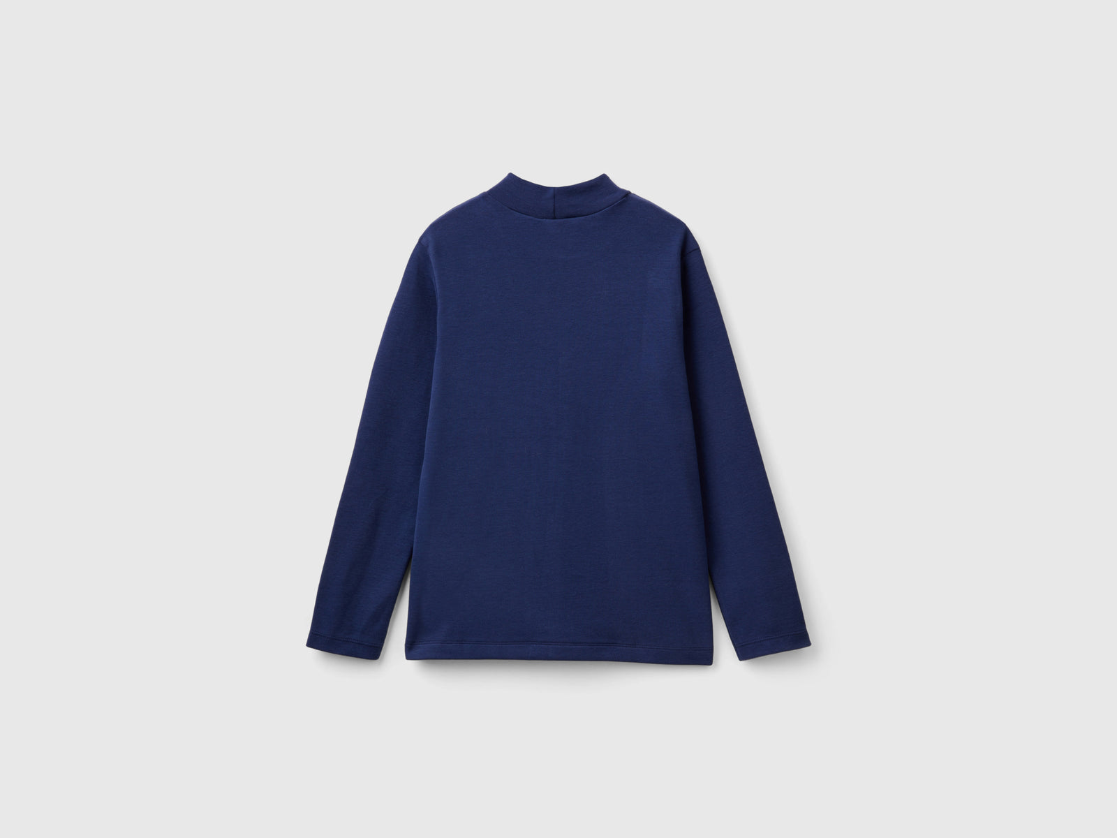 T-shirt lupetto a costine da bambino blu scuro 2 | Benetton Outlet
