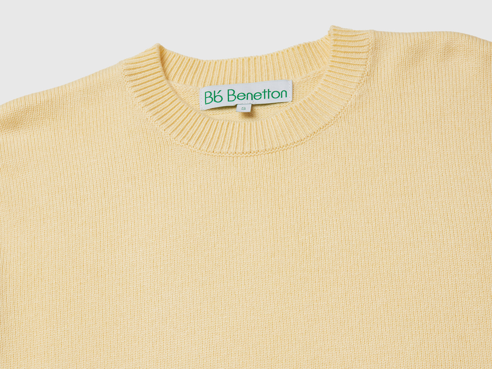 Maglia in misto lana e cashmere da donna giallo 3 | Benetton Outlet