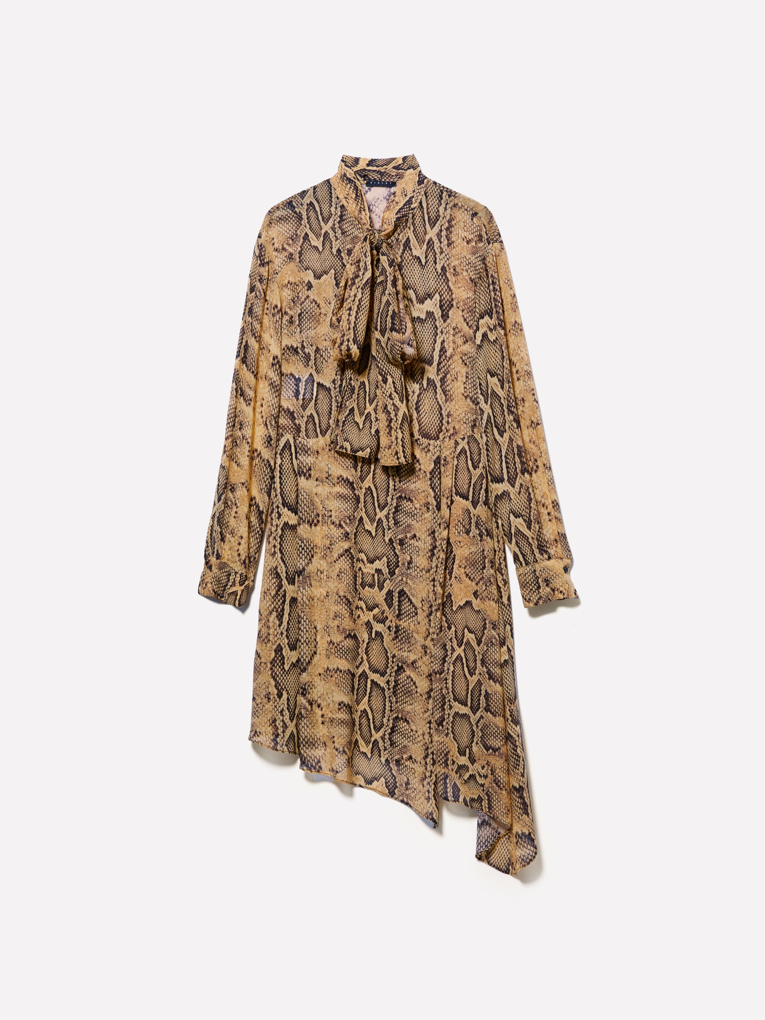 Chemisier stampato asimmetrico da donna senape | Sisley Outlet