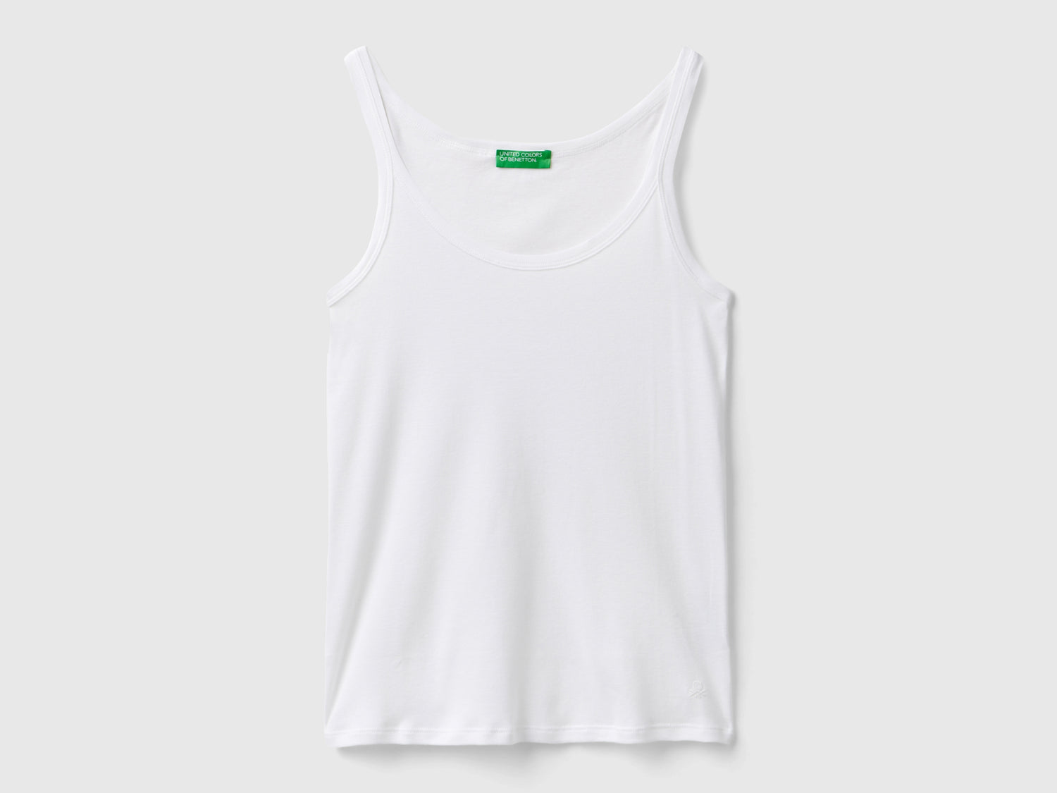Canotta in puro cotone da donna bianco | Benetton Outlet
