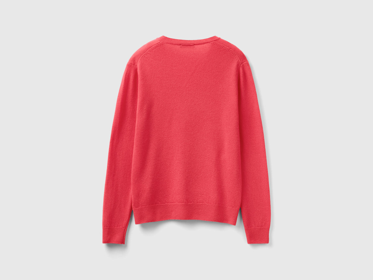 Maglia con scollo a V in pura lana Merino