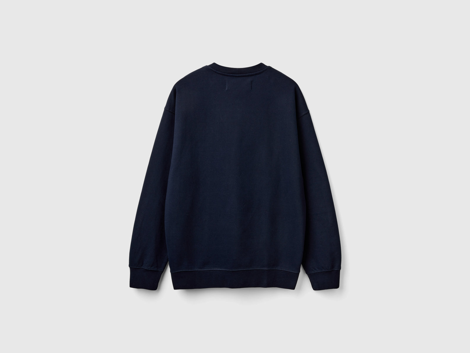 Felpa girocollo con stampa logo da uomo blu scuro 2 | Benetton Outlet