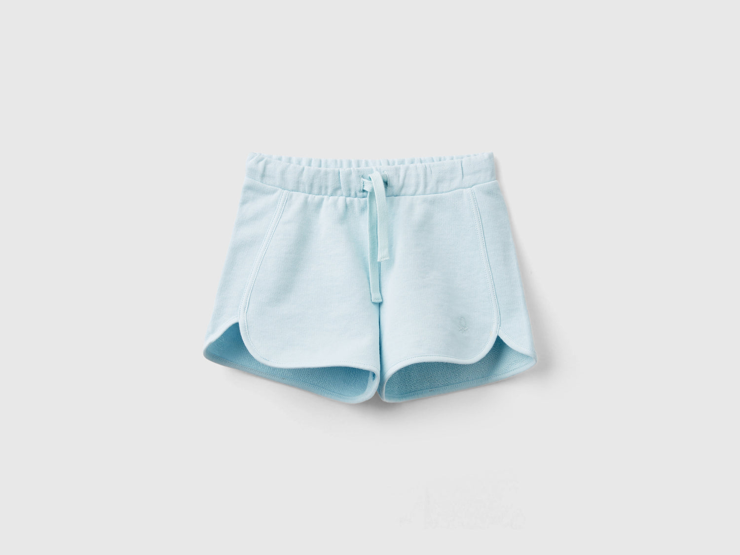 Shorts in felpa 100% cotone bio da bimba azzurro | Benetton Outlet