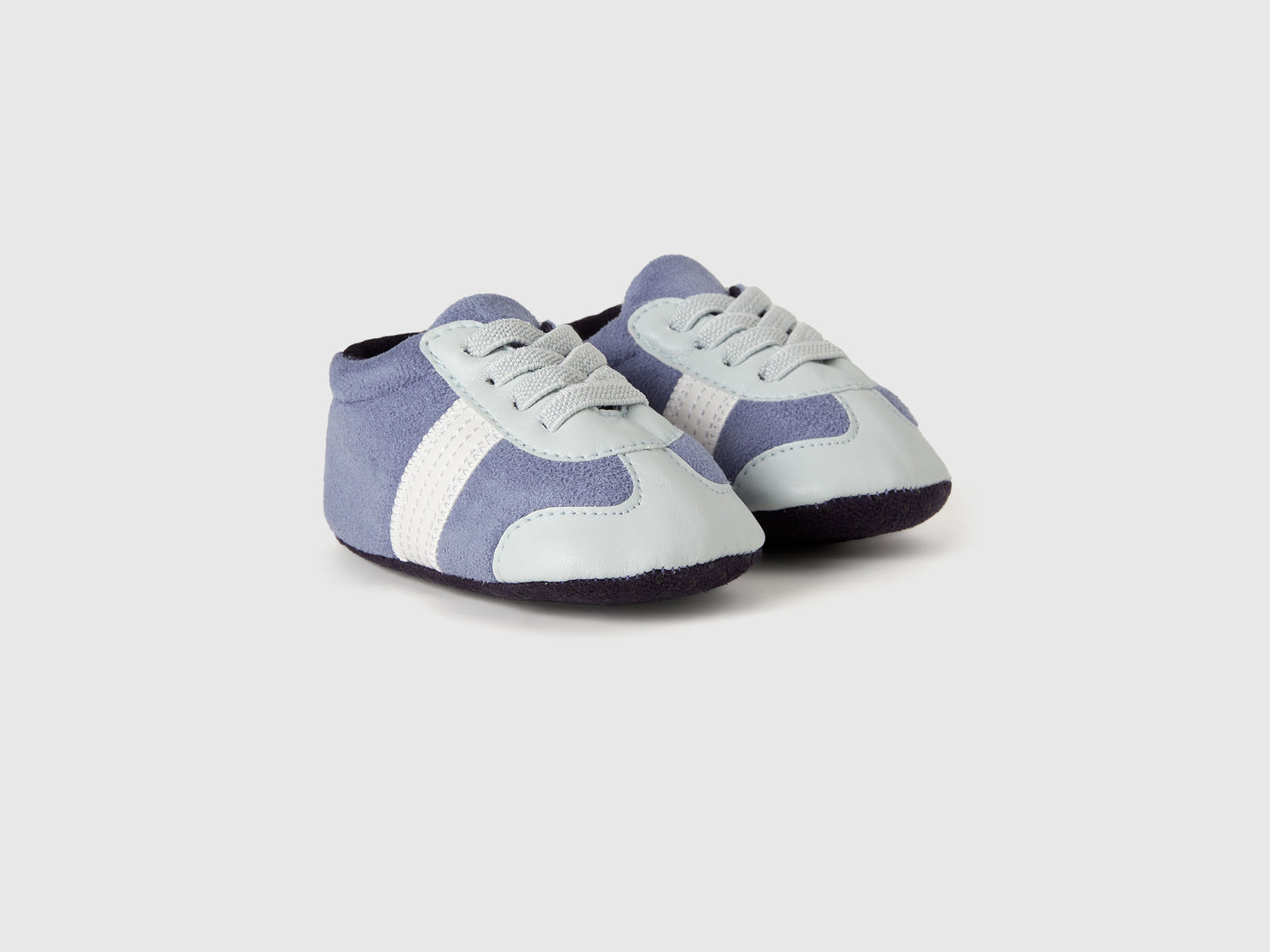 Scarpe primi passi da neonato azzurro 3 | Benetton Outlet