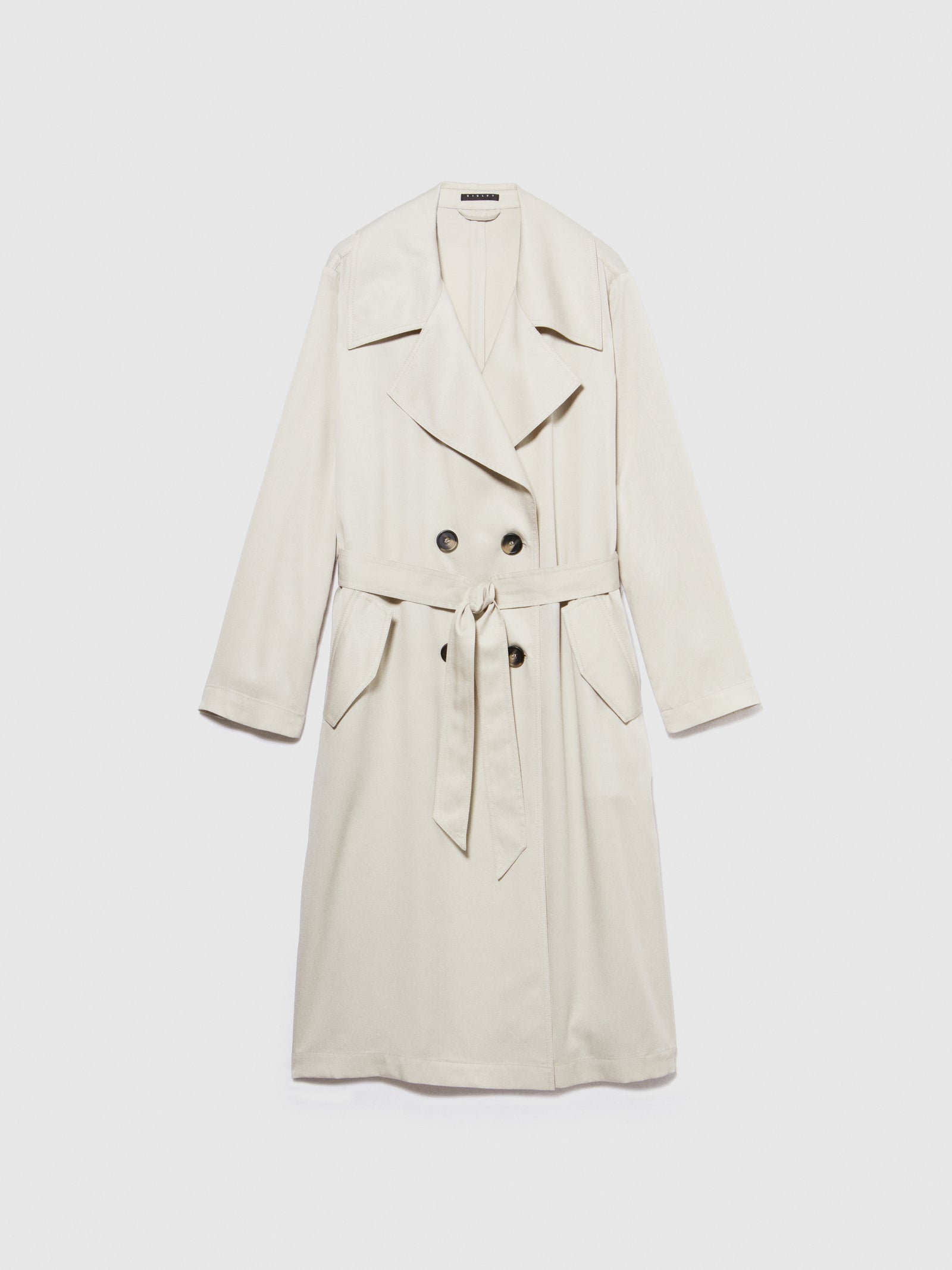 Trench fluido da donna bianco panna | Sisley Outlet