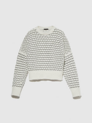 Maglia cropped con lurex