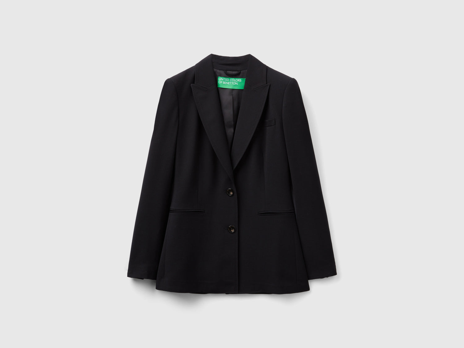 Giacca fluida slim fit da donna nero | Benetton Outlet