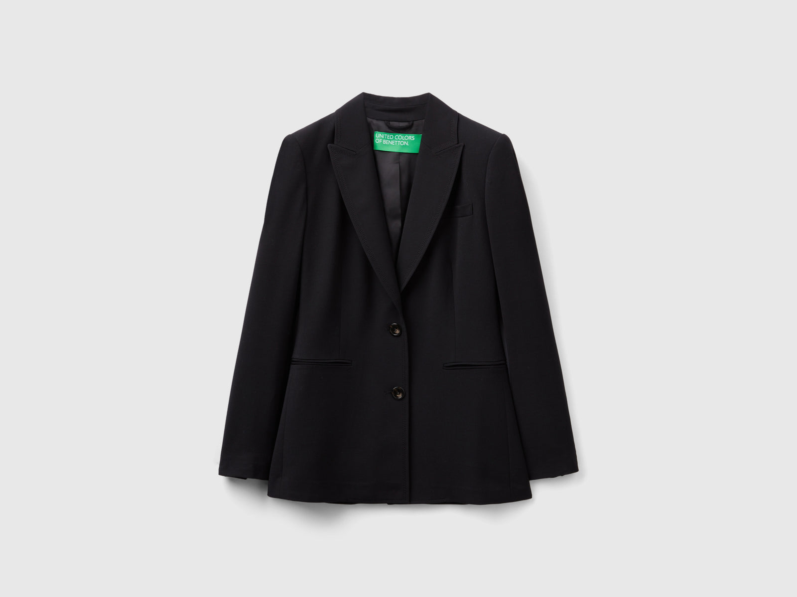 Giacca fluida slim fit da donna nero | Benetton Outlet