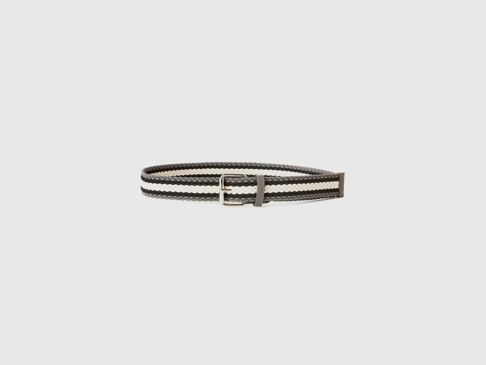 Cintura in nastro a righe da uomo grigio scuro 3 | Benetton Outlet