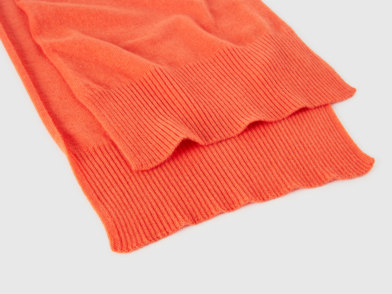Sciarpa in pura lana Merino da donna arancione 2 | Benetton Outlet