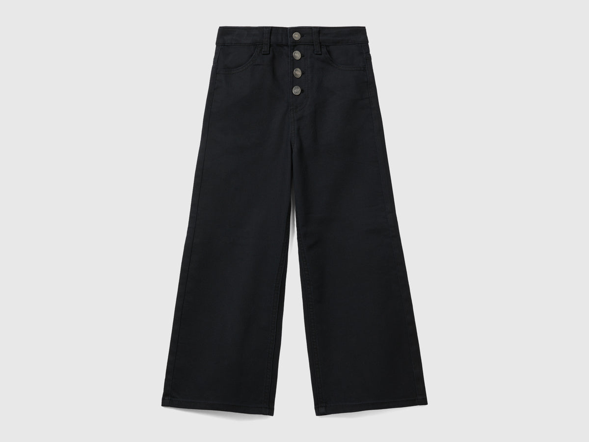 Pantaloni wide fit a vita alta