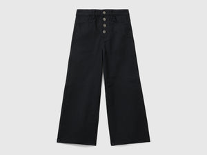 Pantaloni wide fit a vita alta