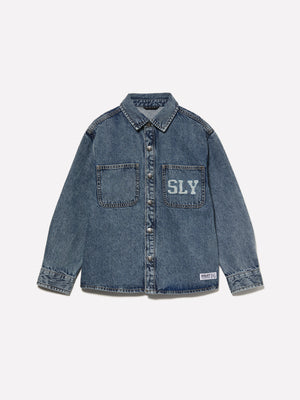 Camicia di jeans con logo