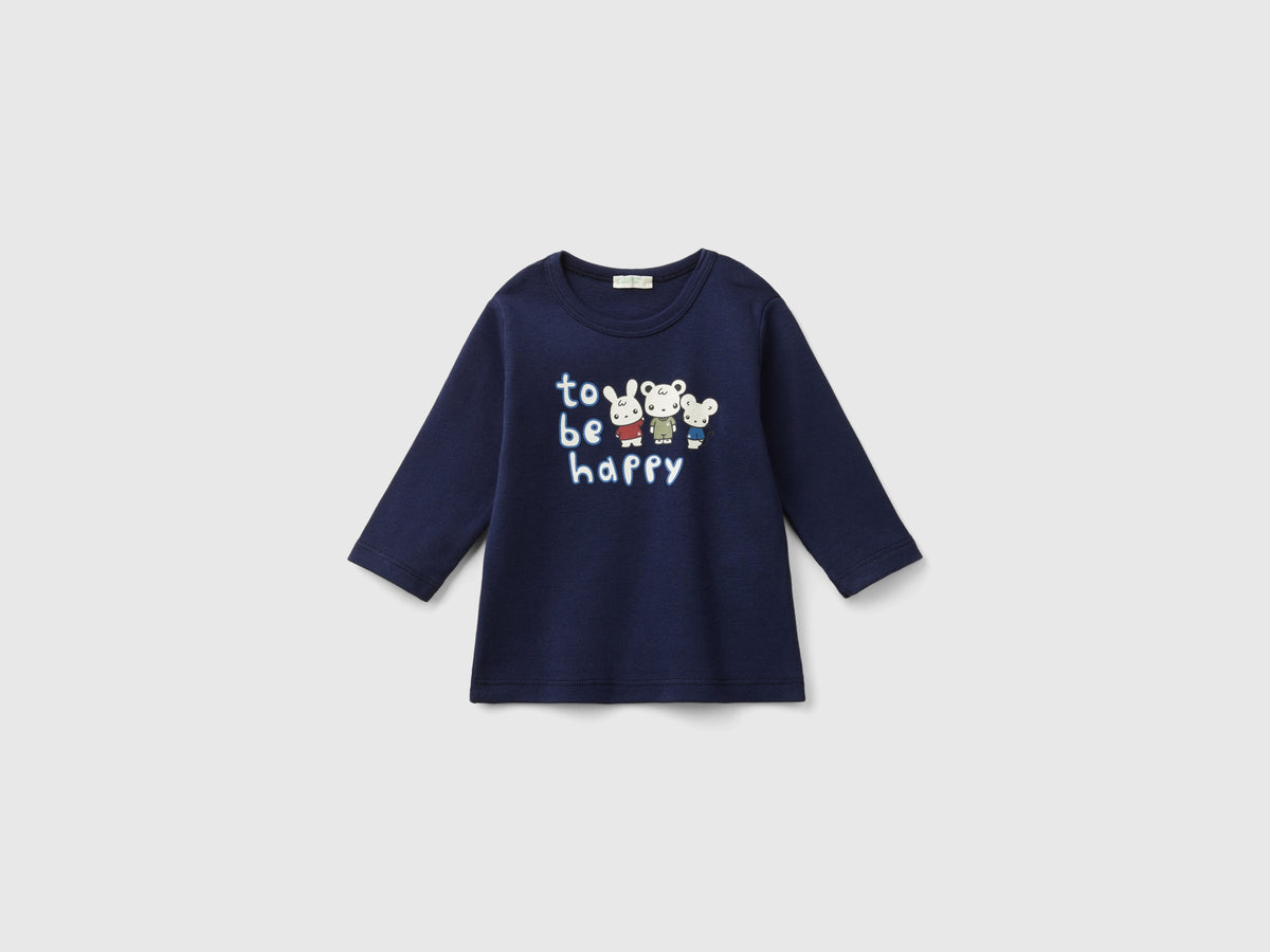 T-shirt manica lunga 100% cotone bio