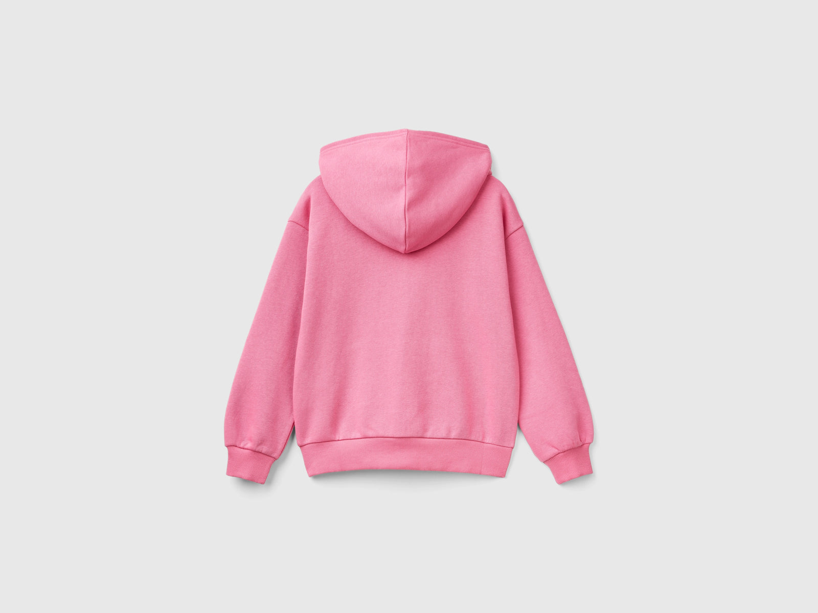 Zip-up sweatshirt with sequins da bambina rosa 2 | Benetton Outlet